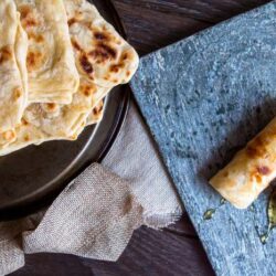 receta tradicional de la cocina marroquí Rghaif o Msemen