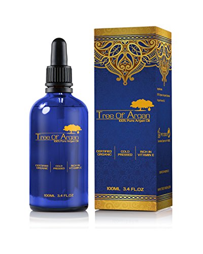 Tree of Argan 100% Organic Pure Argan Oil - For Face Body Hair Nails (100ml) by Tree of Argan